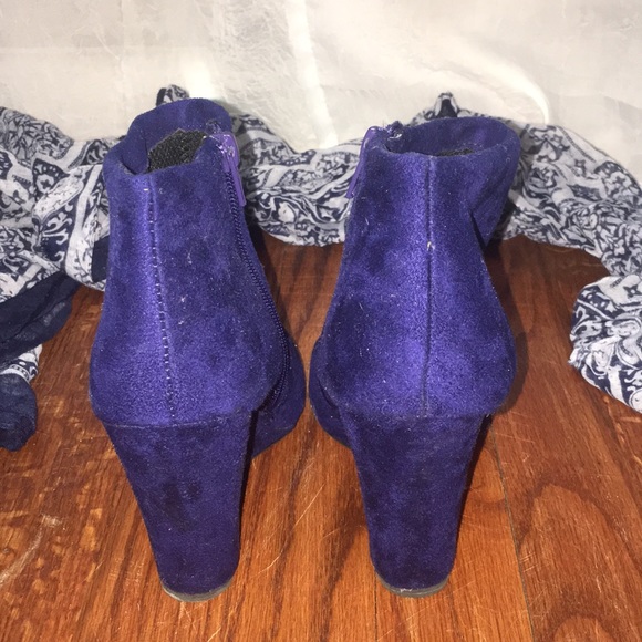 Violet wedge booties - Picture 3 of 4